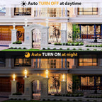 Lamomo Dusk to Dawn Outdoor Post Lights, Aluminum Lamp Post Light Fixture