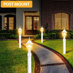 Lamomo Dusk to Dawn Outdoor Post Lights, Aluminum Lamp Post Light Fixture