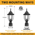 Lamomo Dusk to Dawn Outdoor Post Lights, Aluminum Lamp Post Light Fixture