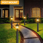 Lamomo Dusk to Dawn Outdoor Post Lights, Aluminum Lamp Post Light Fixture
