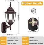 Lamomo Motion Sensor Outdoor Wall Lights, Outside Porch Lamps