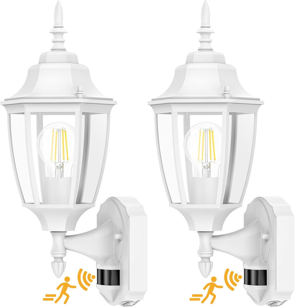 Lamomo Motion Sensor Outdoor Wall Lights Fixtures, 2-Pack Porch Lamp