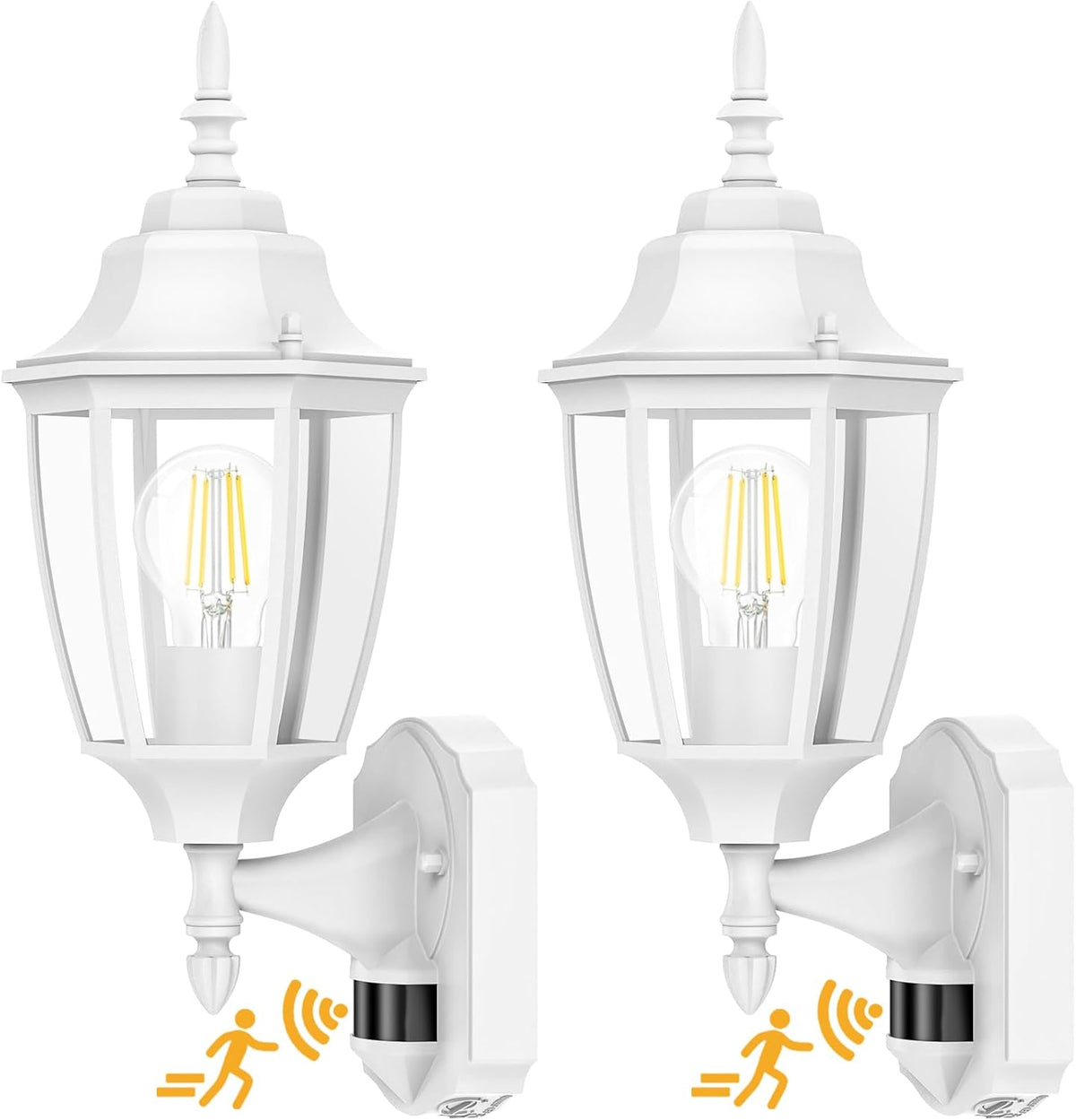 Lamomo Motion Sensor Outdoor Wall Lights Fixtures, 2-Pack Porch Lamp