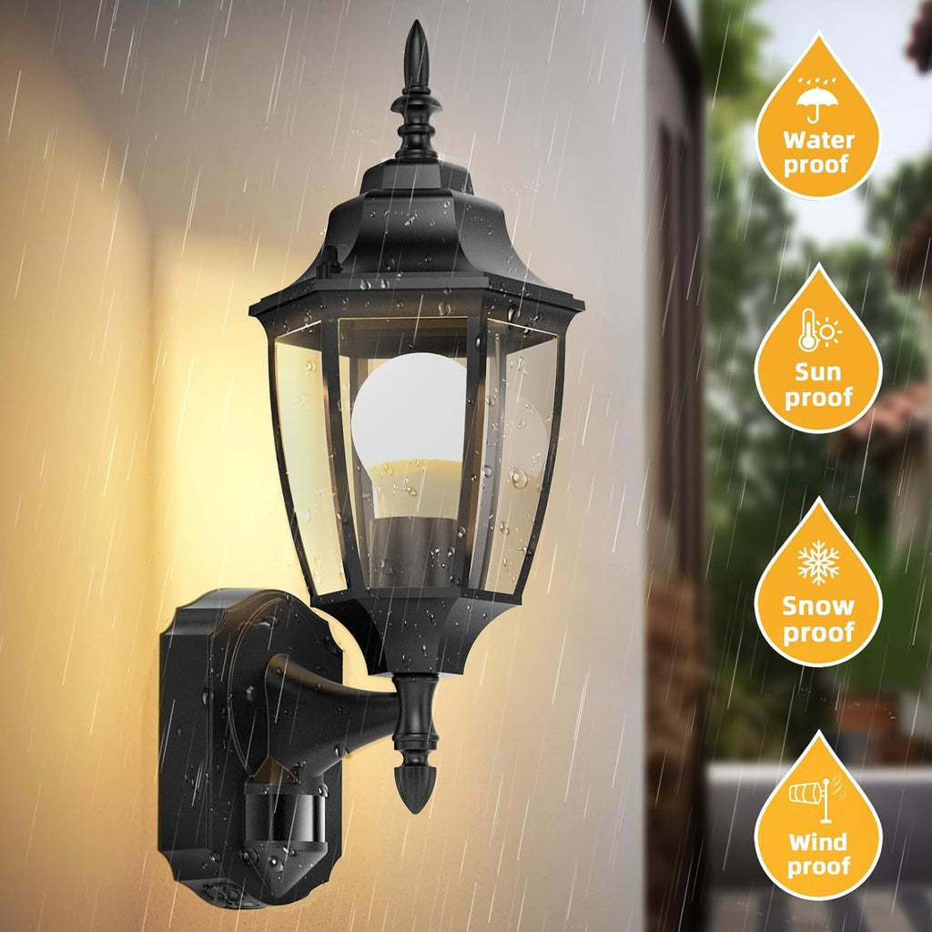 Lamomo Motion Sensor Outdoor Wall Lights, Outside Porch Lamps