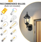 Lamomo Motion Sensor Outdoor Wall Lights Fixtures, 2-Pack Porch Lamp
