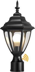 Lamomo Dusk to Dawn Outdoor Post Lights, Aluminum Lamp Post Light Fixture
