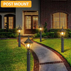 Lamomo Dusk to Dawn Outdoor Post Lights, Aluminum Lamp Post Light Fixture
