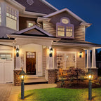Lamomo Dusk to Dawn Outdoor Post Lights, Aluminum Lamp Post Light Fixture