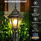 Lamomo Dusk to Dawn Outdoor Post Lights, Aluminum Lamp Post Light Fixture