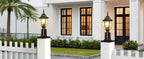 Lamomo Dusk to Dawn Outdoor Post Lights, Aluminum Lamp Post Light Fixture