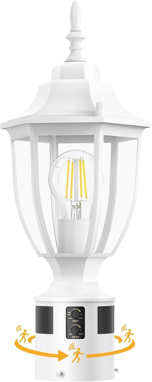 Lamomo Dusk to Dawn Outdoor Post Lights, Aluminum Lamp Post Light Fixture