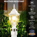Lamomo Dusk to Dawn Outdoor Post Lights, Aluminum Lamp Post Light Fixture