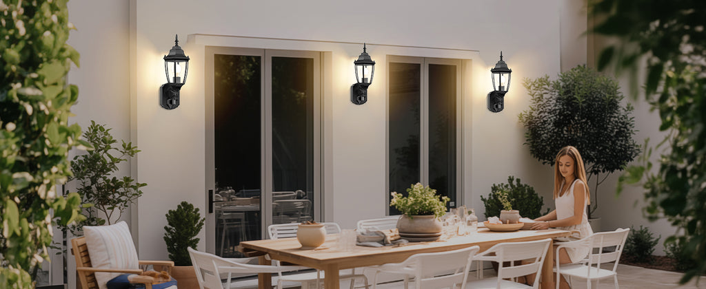 Lamomo Motion Sensor Outdoor Wall Lights, Outside Porch Lamps